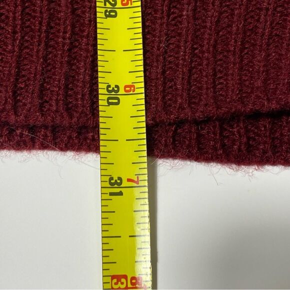 NWT Cupshe Striped Burgundy & White Knit Sweater Tunic / Dress Women's Size M - Picture 5 of 16